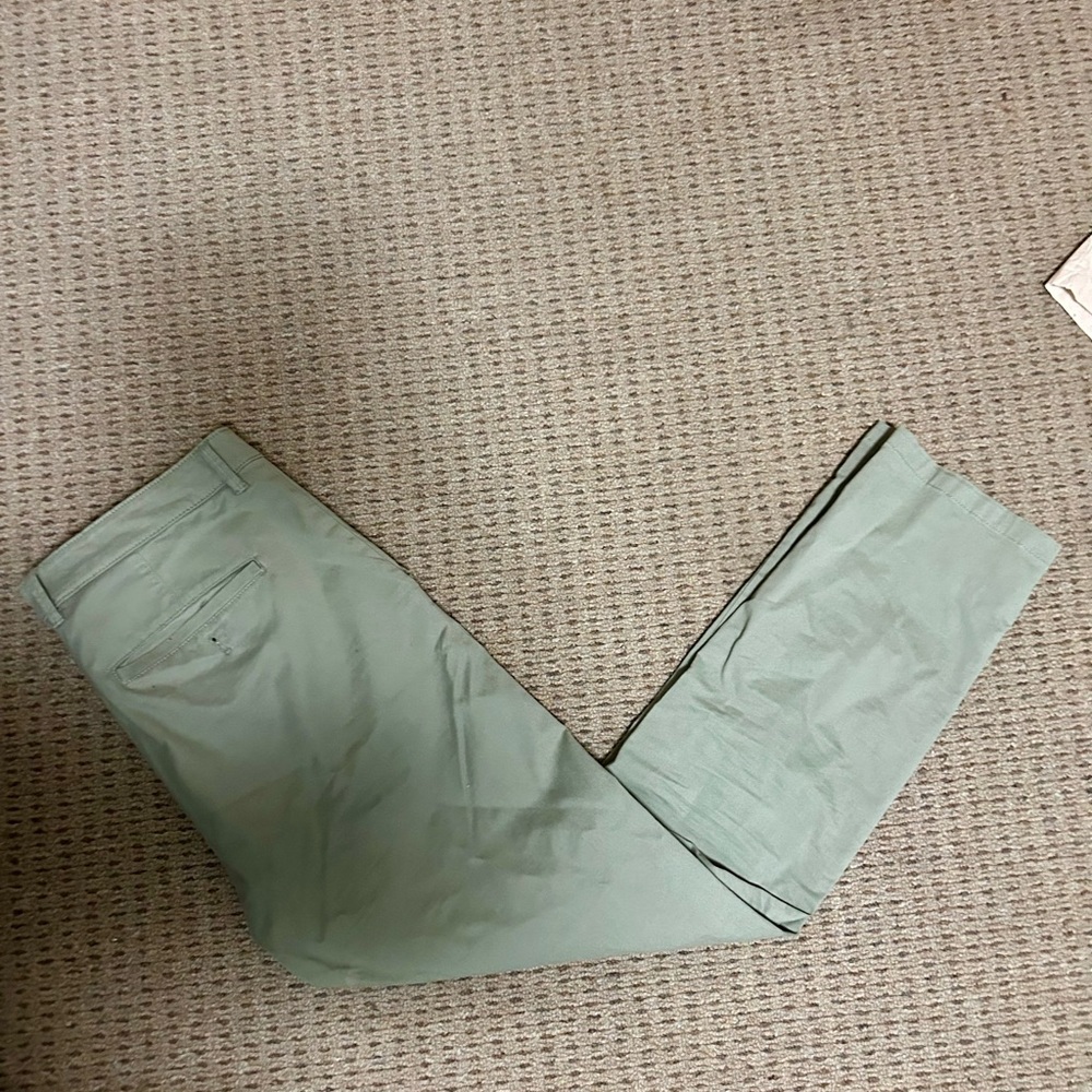 Green chino pants